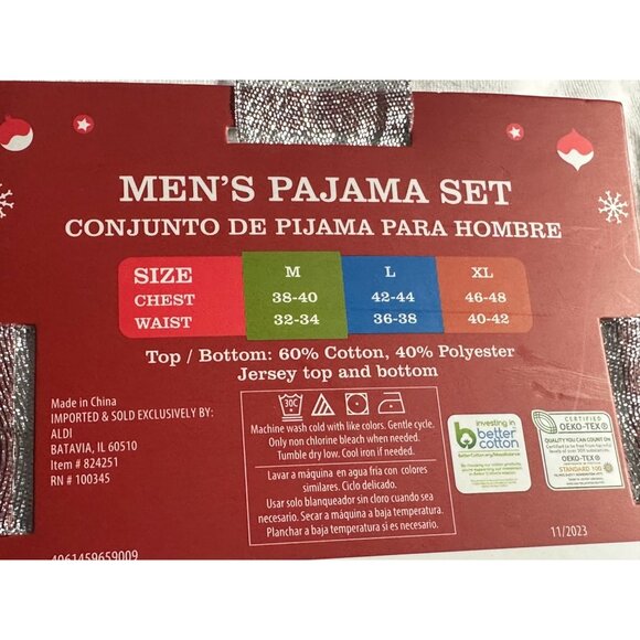 Merry Moments Men's Christmas Pajama Set 2 Piece Plaid Pants Graphic Top Family - Picture 4 of 4